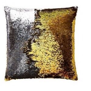 Aviva Stanoff Silk Mermaid Sequin in Gold/Silver Throw Pillows 20 x 20 nwot